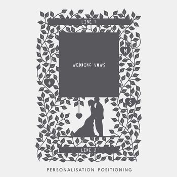 Personalised Wedding Vow Papercut, 2 of 3