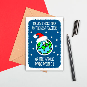 Best Teacher Christmas Card, 2 of 2