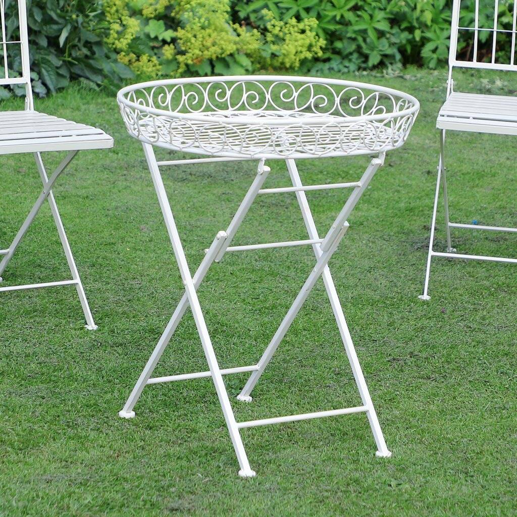Vintage Bistro Folding Garden Table By Dibor