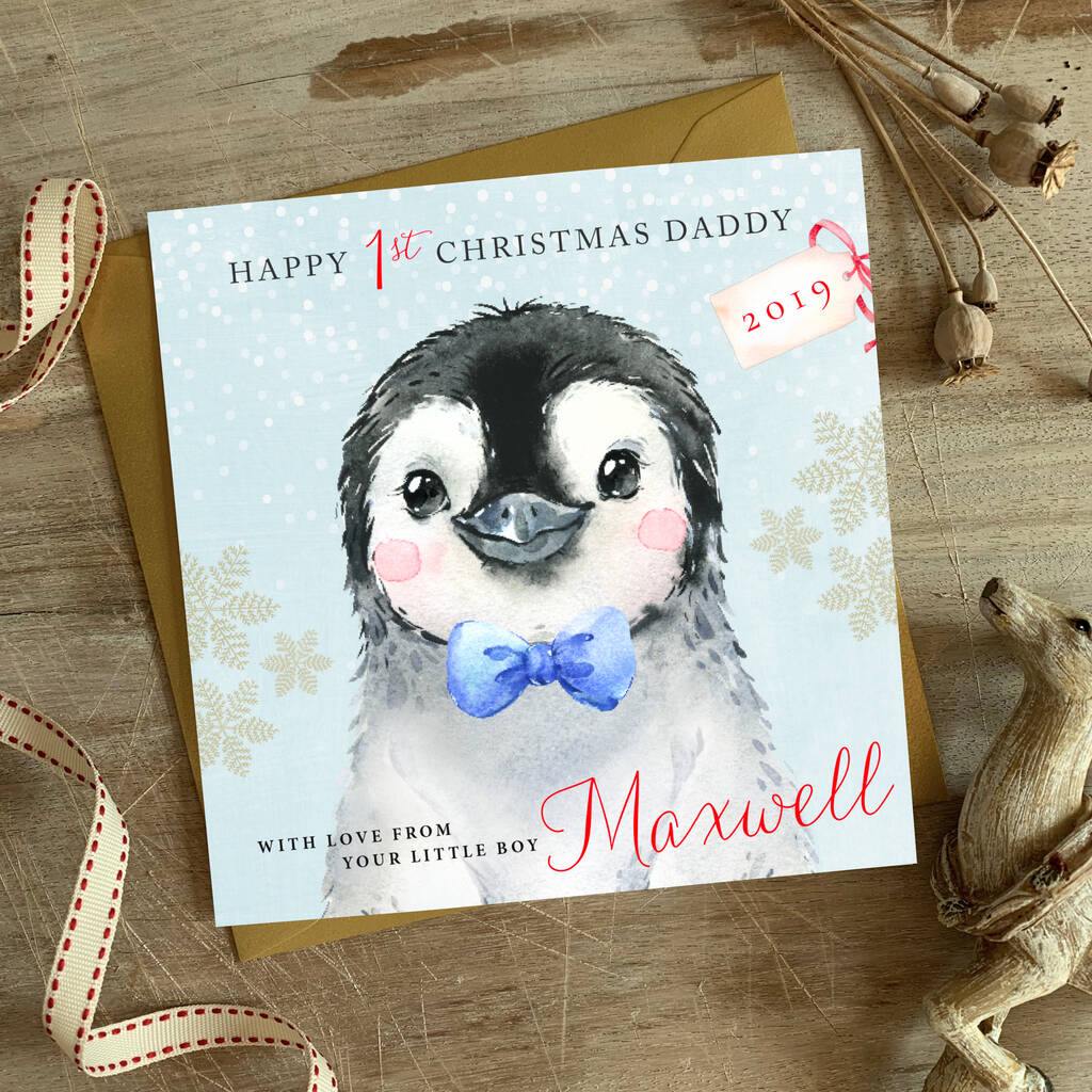 Personalised Brother First Christmas Card | Sister Pen By Farrah &amp; Eve