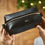 Personalised Travel Leather Wash Bag, thumbnail 2 of 3