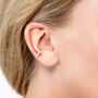 925 Solid Sterling Silver Designer Plain Ear Cuff, thumbnail 2 of 4