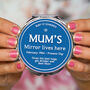 Personalised Blue Plaque Compact Mirror For Mum, thumbnail 1 of 4