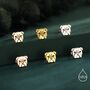Sterling Silver Cute Bulldog Stud Earrings, thumbnail 4 of 12
