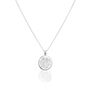 Double Fingerprint Round Pendant Necklace, thumbnail 4 of 5