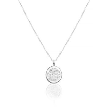 Double Fingerprint Round Pendant Necklace, 4 of 5