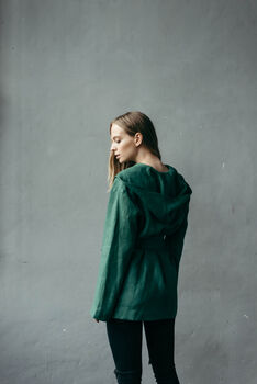 Women's Linen Summer Jacket With Hood, 8 of 13