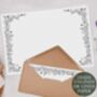 A4 Landscape Letter Writing Paper With Monochrome Floral Design, thumbnail 1 of 5