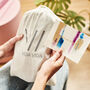 Bold Initials Mens Leather Wash Bag, thumbnail 3 of 4