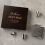 Personalised Best Man Hip Flask Gift Set, thumbnail 1 of 9