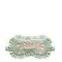 Ruffle Silk Eye Mask In Sage, thumbnail 2 of 3