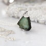 Rough Emerald Pendant Necklace, thumbnail 8 of 11