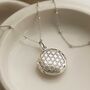 Sterling Silver Round Filigree Locket Necklace, thumbnail 3 of 7