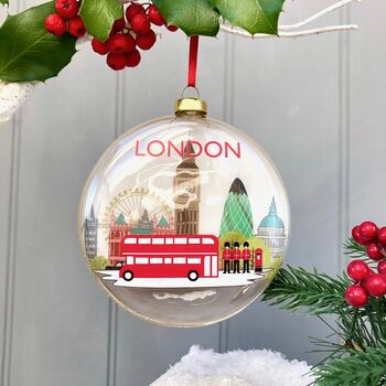 Christmas London Glass Bauble, 3 of 4