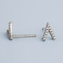 Sterling Silver Crystal Point Stud Earrings, thumbnail 4 of 6
