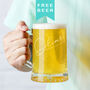 Personalised Birth Year And Name Beer Tankard, thumbnail 1 of 5