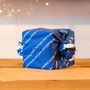 Blue Tea Poem Tea Towel / Eco Fabric Wrap, thumbnail 2 of 5