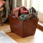 Leather Home Storage Basket, thumbnail 1 of 3