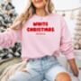 White Christmas Jumper In Light Blue, thumbnail 9 of 12