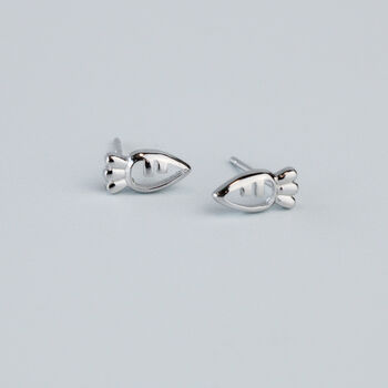 Sterling Silver Carrot Stud Earrings, 3 of 5
