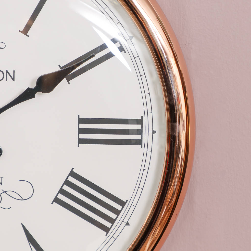 round copper pocket watch wall clock by dibor