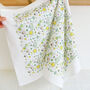 Meadow Printed Cotton Tea Towel, thumbnail 1 of 5
