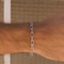 Silver 5mm Anchor Chain Bracelet Adjustable Gift, thumbnail 5 of 5