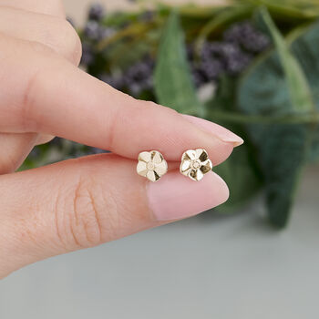 Tiny Forget Me Not Flower Silver Studs, 4 of 8