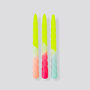 Dip Dye Twisted Candles, Set Of Three 'Yellow', thumbnail 1 of 2