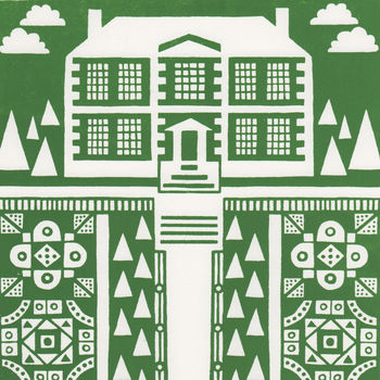 Manor Garden Screen Print Available In More Colours, 7 of 7