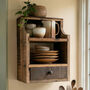 Grimaud Wooden Shelving Unit With Drawer, thumbnail 1 of 5