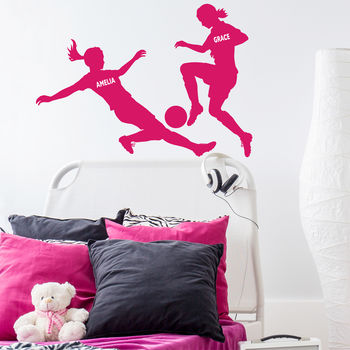 Women's Personalised Football Wall Stickers, 3 of 7