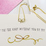 'Will You Be My Bridesmaid?' Gold Bow Necklace, thumbnail 2 of 4