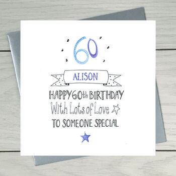 60th Birthday Personalised Greeting Card, 2 of 3