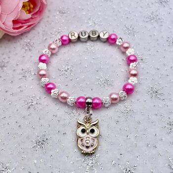 Personalised Bee/Owl Charm Bracelet, 2 of 10