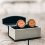 Father Of The Groom Wooden Wedding Thank You Cufflinks, thumbnail 3 of 5