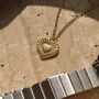 Twisted Heart Necklace Gift For Her 18 K Gold, thumbnail 3 of 5