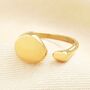 Stainless Steel Chunky Pebble Ring In Gold, thumbnail 1 of 4