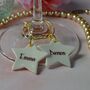 Wedding Star Glass Charms Personalised Set Of Five, thumbnail 1 of 10