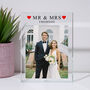 Personalised Mr And Mrs Glass Block, thumbnail 1 of 3