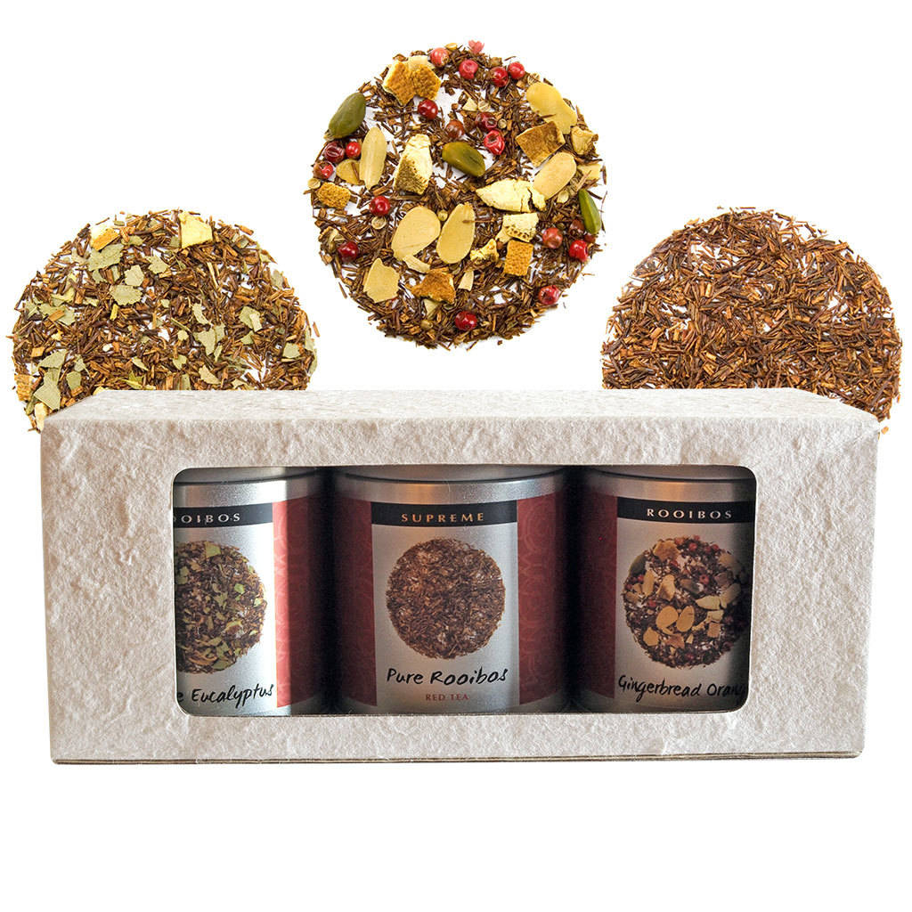 rooibos redbush triple selection gift box by the exotic teapot
