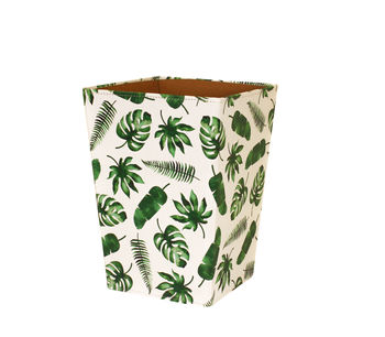 Recycled Tropical Leaf And Geometric Waste Paper Bin, 5 of 5