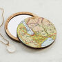 Personalised Map Location Compact Pocket Mirror For Her, thumbnail 2 of 10