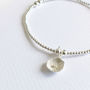 Sterling Silver Beaded Lily Pad Bracelet, thumbnail 2 of 4