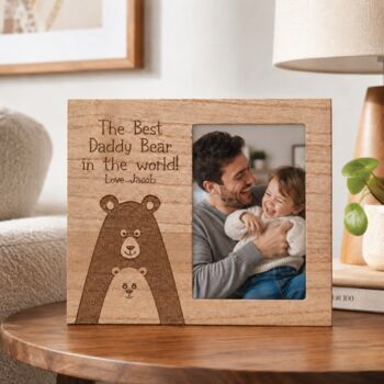 Personalised Daddy Bear Photo Frame, 2 of 4