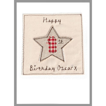 Personalised Star 1st Christmas Card For Baby Boy, Son, Grandson, 12 of 12