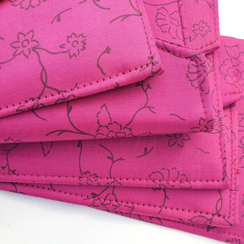 Vibrant Pink Silk Sari Purse, Fair Trade Clutch Bag, Ethically Handmade, 6 of 6