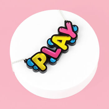 'Play' Acrylic Necklace, 5 of 6