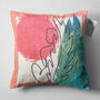Abstract Cushion Cover With Leafy Body Silhouette, thumbnail 5 of 7