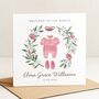 New Baby Girl Congratulations Card Personalised, thumbnail 1 of 8